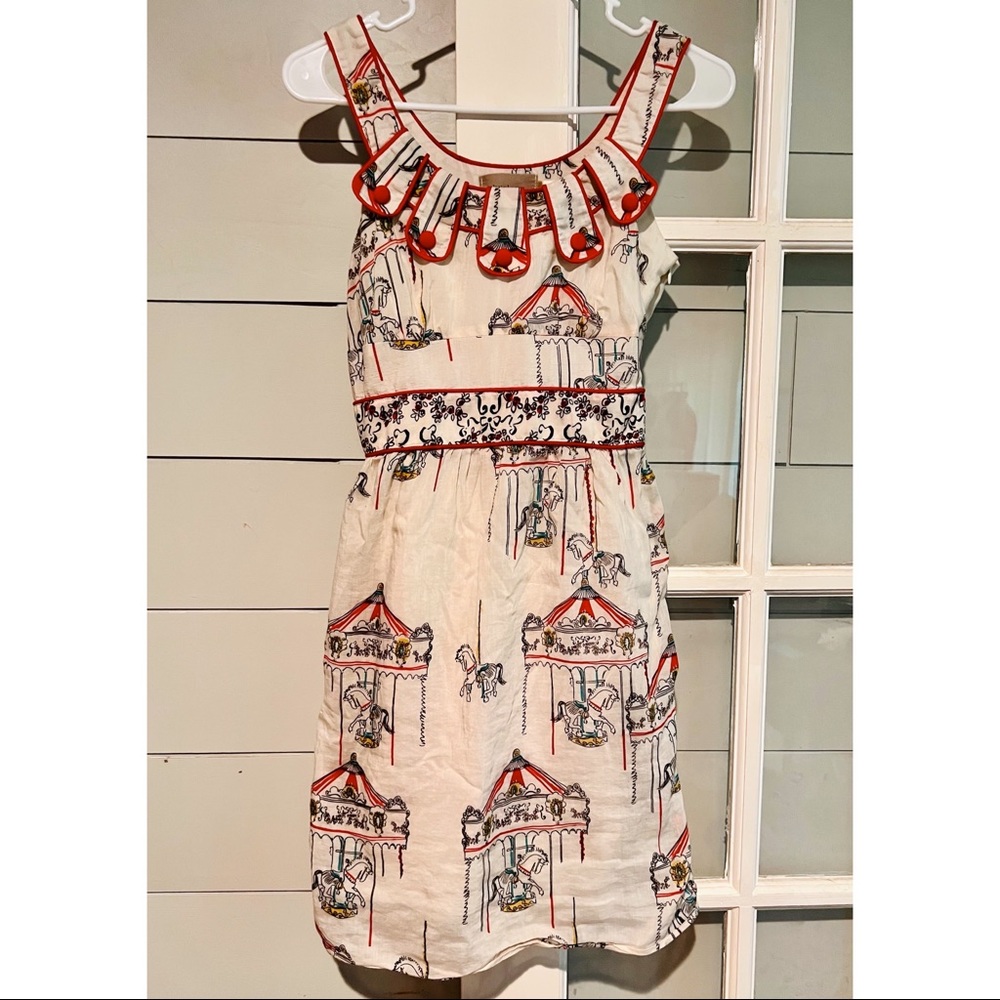 Retro Cute Dress 50’s Carousel Print Small